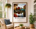 Midland Michigan Print | Dow Gardens Whiting Forest Travel Poster (Digital Download)