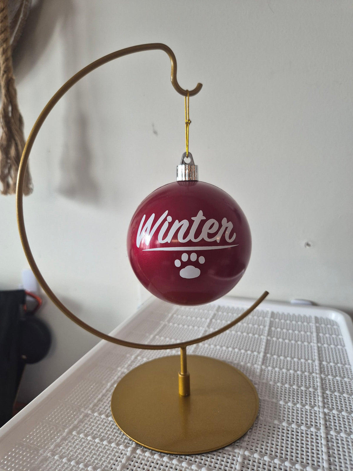 Personalized Pet Name Ornament | Dog Paw Print | The Mary Christmas Collection
