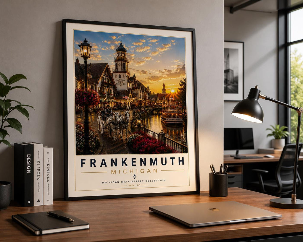Frankenmuth Michigan Print | Bavarian Village Travel Poster (Digital Download)
