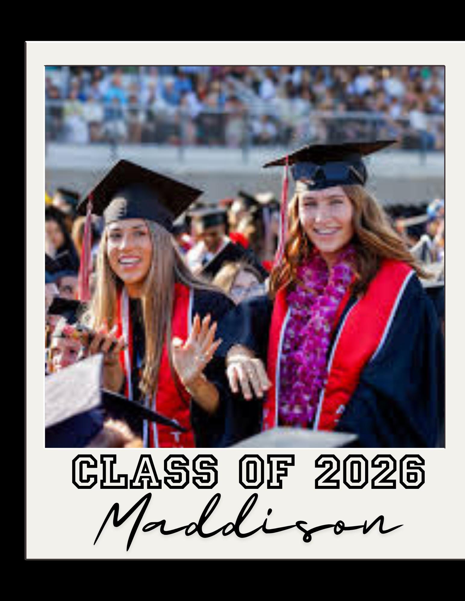 Custom Graduation Photo Magnet | Polaroid Style Party Favor, Class of 2026 Keepsake