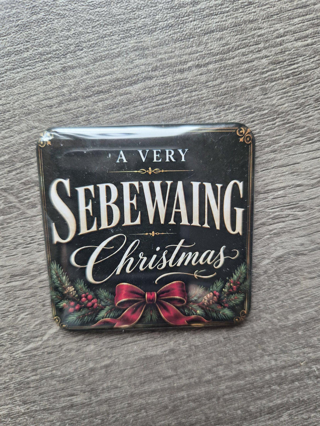 A Very Sebewaing Christmas magnet, real photo